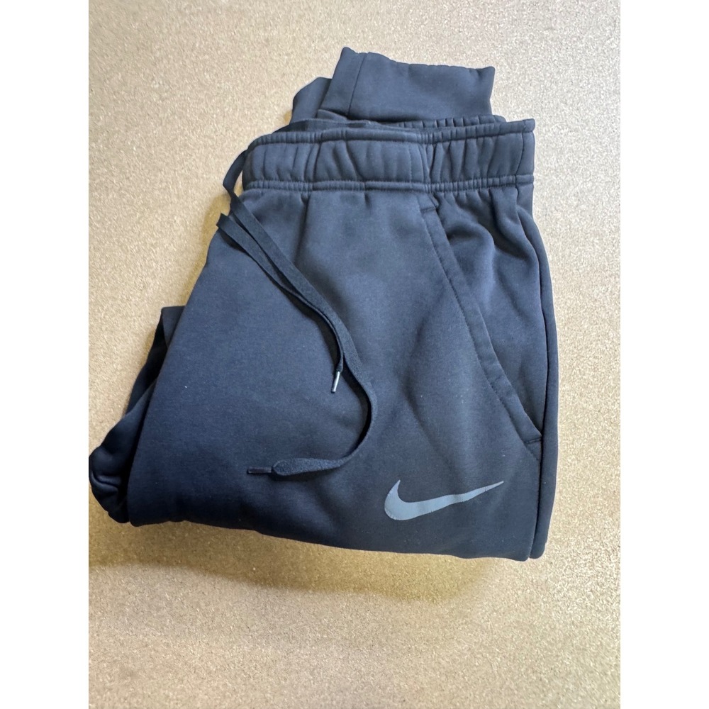 Nike Therma-FIT Mens Joggers Black Fleece Tapered Sweatpants Large